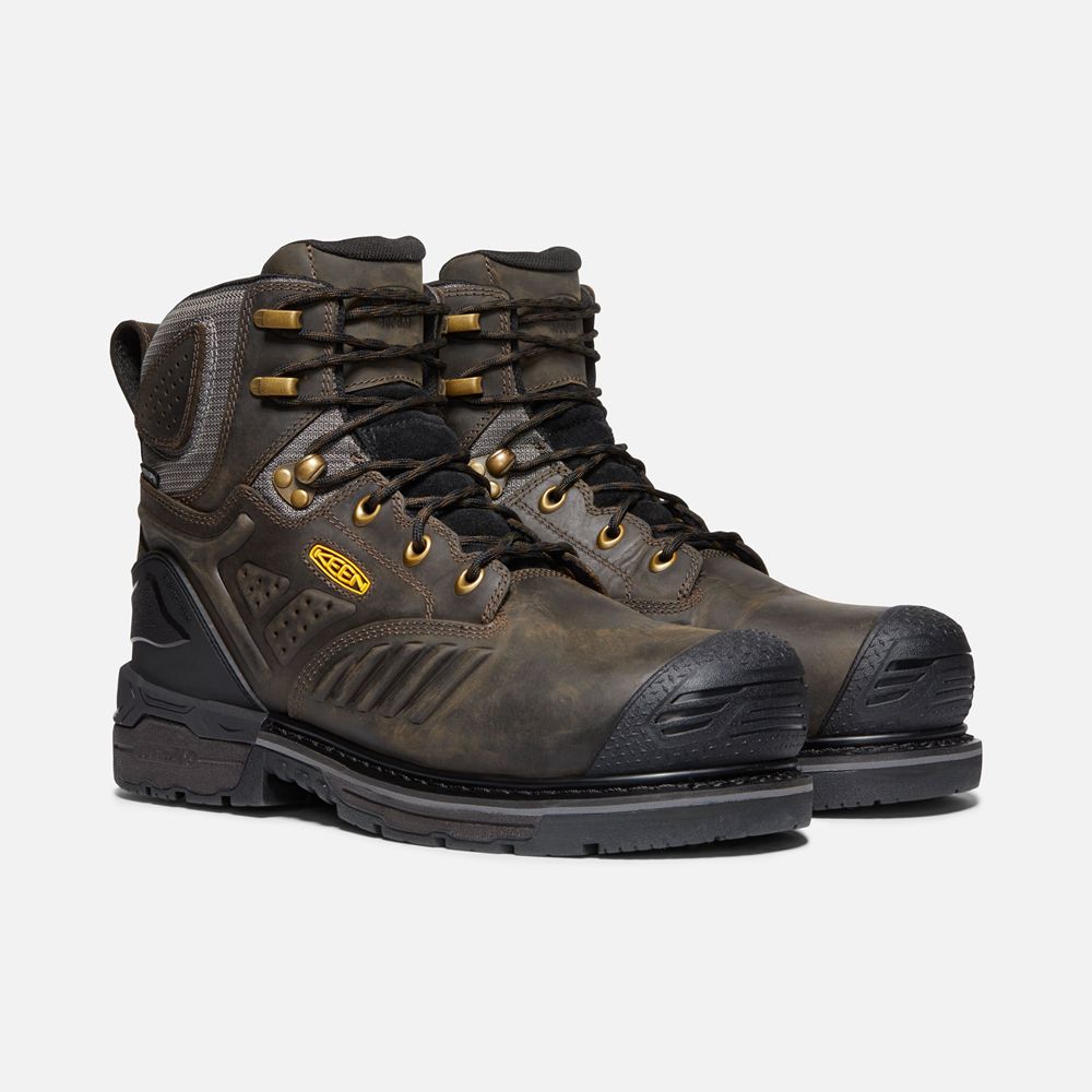 Keen Laarzen Heren Zwart Bruin - Philadelphia 6\" Insulated Waterproof (Carbon-Fiber Toe) - 36192-NFZ